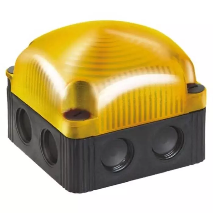Werma Beacon BWM 853 Series Yellow Flashing 24 V DC Wall Mount LED Bulb IP66 IP67, 853.320.55