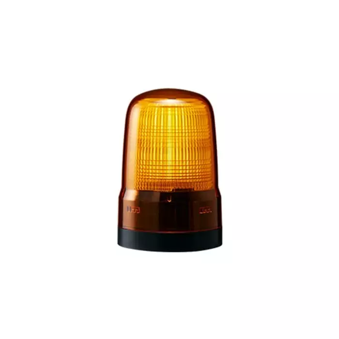 Patlite SL Series Amber Flashing Beacon 12-24 VDC Base Mount LED Bulb IP66, SL08-M1KTN-Y
