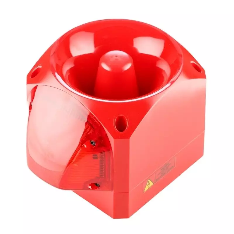 Klaxon Nexus Series Red Sounder Beacon, 110 V AC, 230 V AC, Wall Mount, 105dB at 1 Metre, PNC-0005