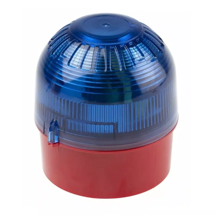 Klaxon PSB Series Blue Flashing Beacon, 10 - 60 V DC, Base Mount, Xenon Bulb, IP65, PSB-0057