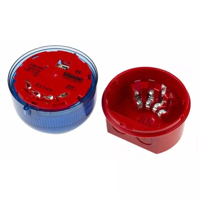 Klaxon PSB Series Blue Flashing Beacon, 10 - 60 V DC, Base Mount, Xenon Bulb, IP65, PSB-0057