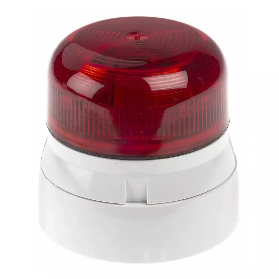 Klaxon Flashguard QBS Series Red Steady Beacon, 230 V AC, Surface Mount, LED Bulb, QBS-0022