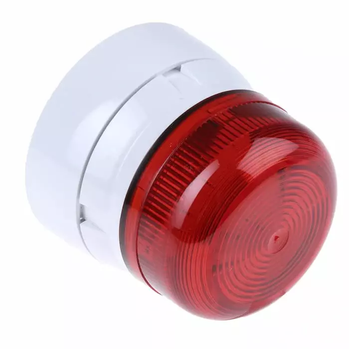 Klaxon Flashguard QBS Series Red Flashing Beacon, 110 V AC, Surface Mount, Xenon Bulb, QBS-0002