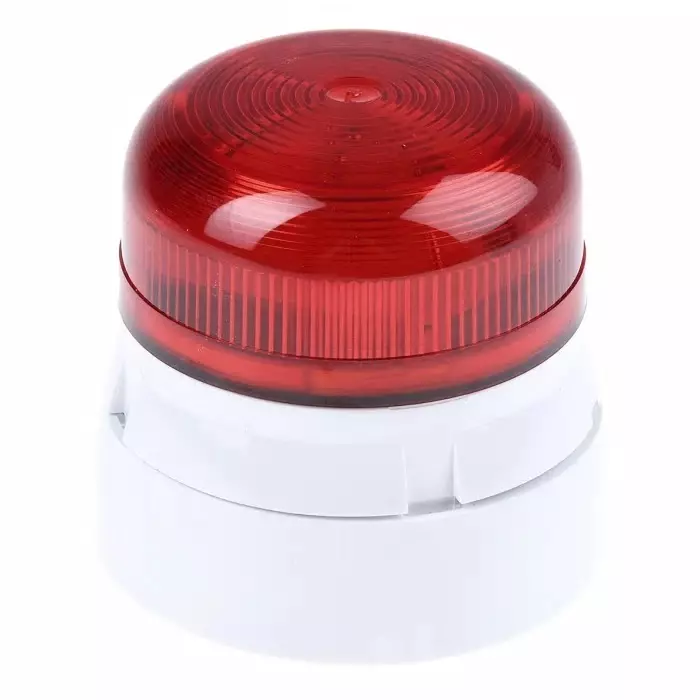 Klaxon Flashguard QBS Series Red Flashing Beacon, 110 V AC, Surface Mount, Xenon Bulb, QBS-0002
