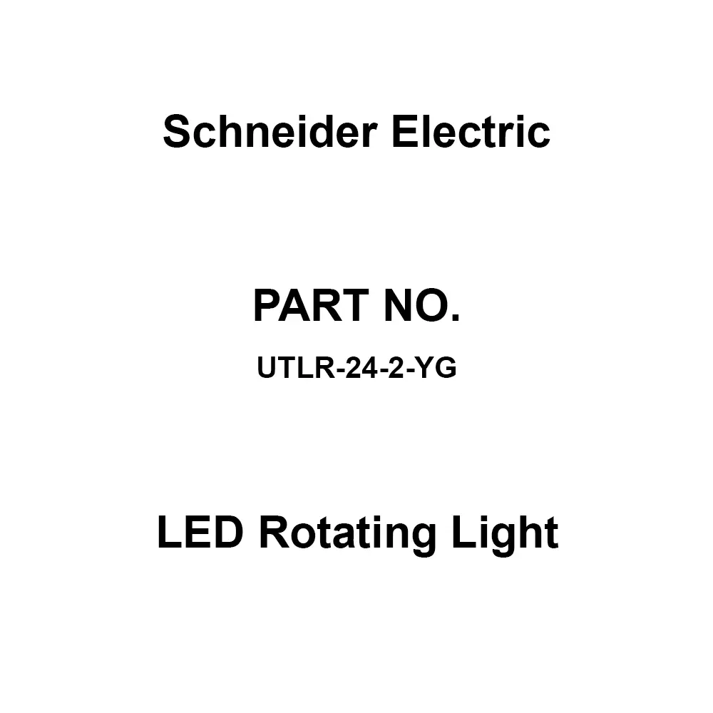 Schneider Electric LED Rotating Light 7.5 W Power Consumption Yellow/Green, UTLR-24-2-YG