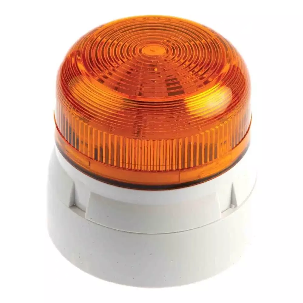 Klaxon Amber Beacon, 12 V DC, 24 V DC, Base Mount, Xenon Bulb, IP65, QBS-0042