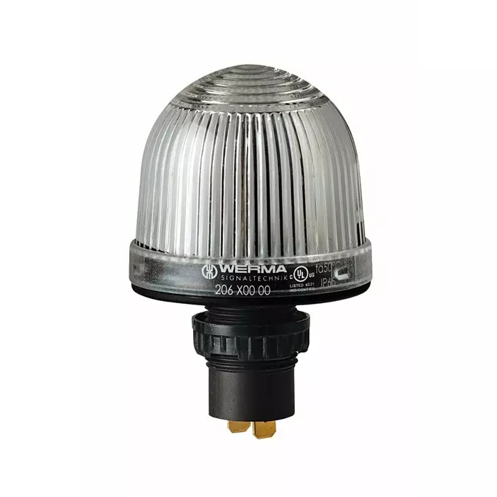 Werma Beacon 206 Series Clear Continuous lighting 48 V Built-in Mounting Filament Bulb, 206.400.00