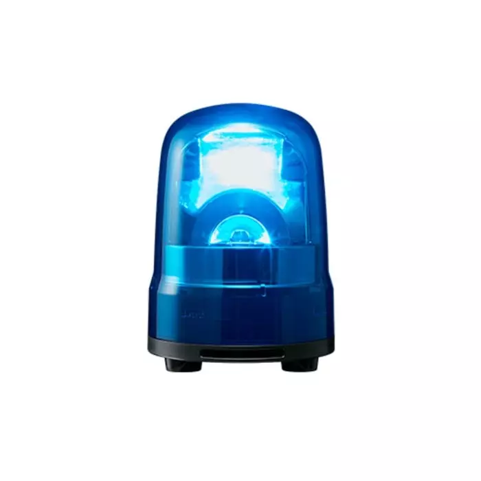 Patlite SK Series Blue Rotating Beacon 12-24 VDC Base Mount LED Bulb IP23, SKH-M1T-B