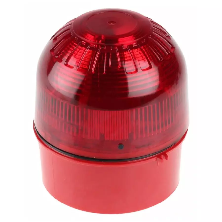 Klaxon Sonos Series Red Flashing Beacon, 110 - 230 V AC, Surface Mount, Xenon Bulb, PSB-0002