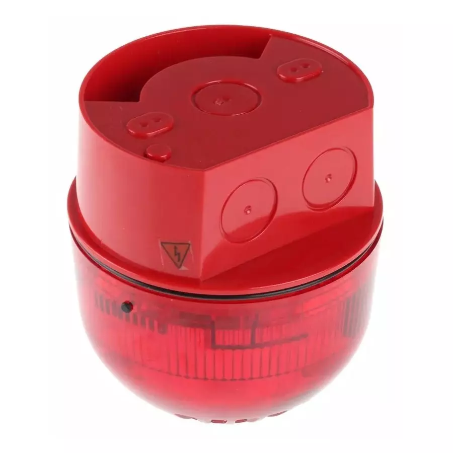 Klaxon Sonos Series Red Flashing Beacon, 110 - 230 V AC, Surface Mount, Xenon Bulb, PSB-0002