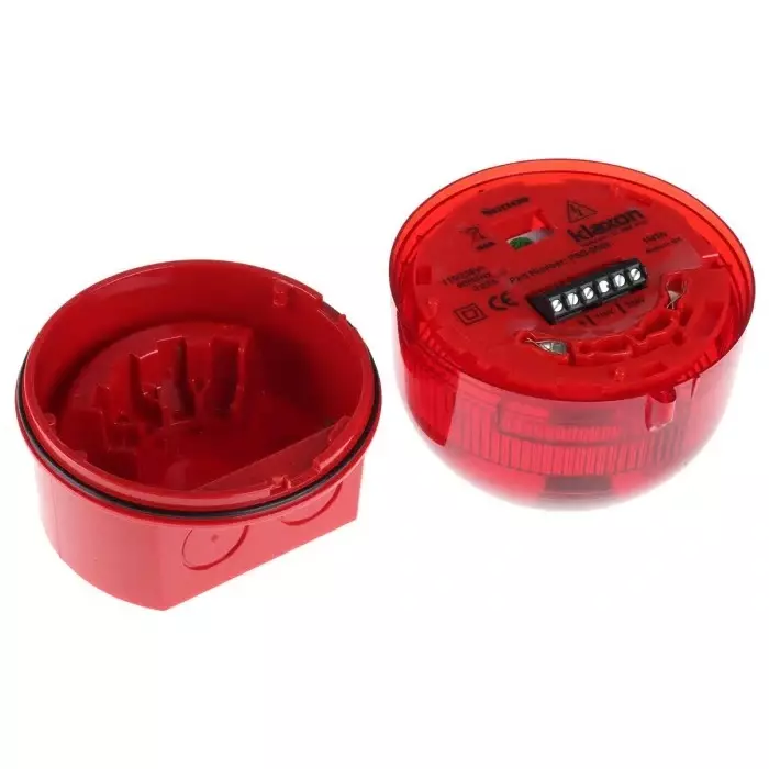 Klaxon Sonos Series Red Flashing Beacon, 110 - 230 V AC, Surface Mount, Xenon Bulb, PSB-0002