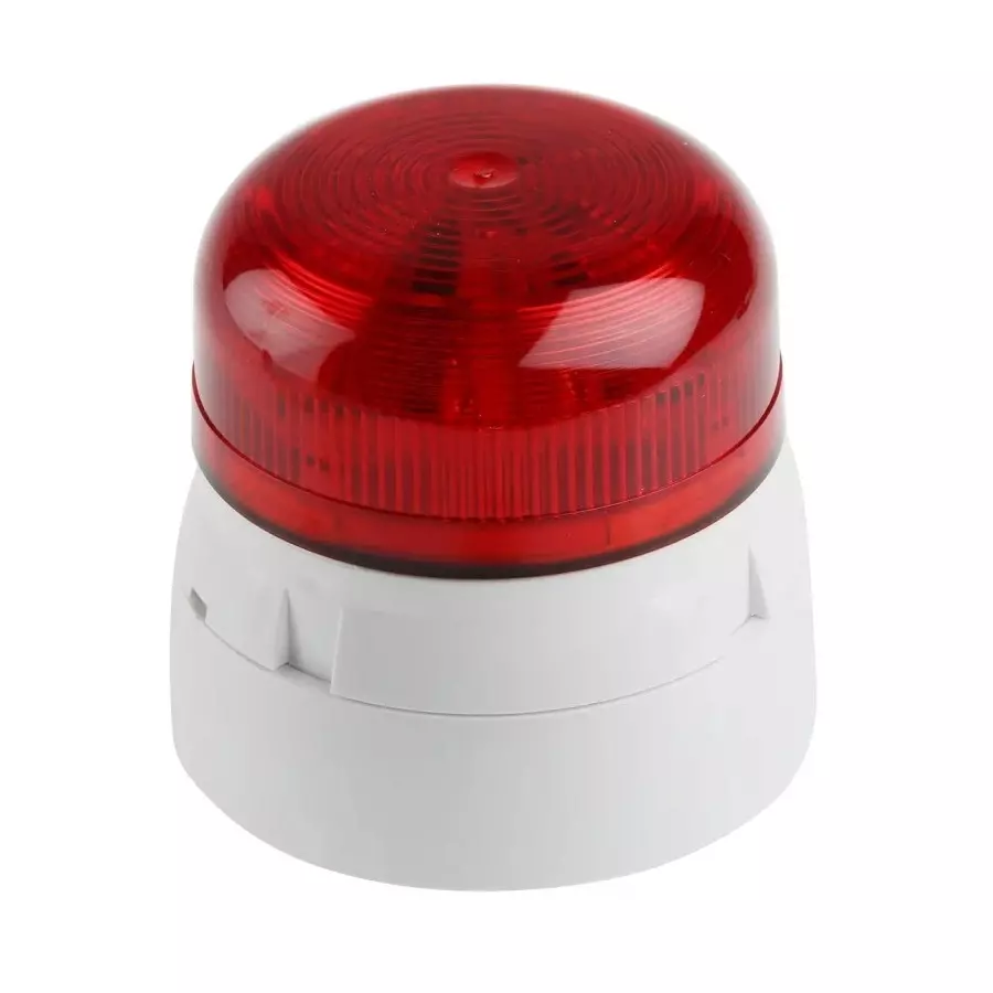 Klaxon Flashguard QBS Series Red Flashing Beacon, 230 V AC, Surface Mount, LED Bulb, QBS-0027