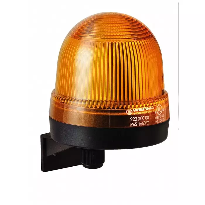 Werma Beacon 223 Series Yellow Continuous lighting 12-230 V Wall Mount Filament Bulb, 223.300.00