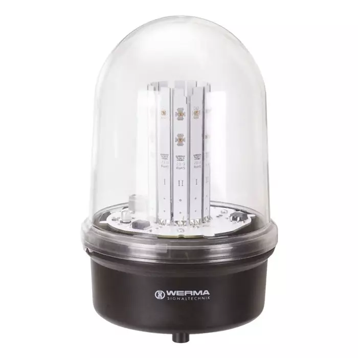 Werma Beacon BM 280 Series Red Steady 24 V DC Base Mount LED Bulb IP65, 280.470.55