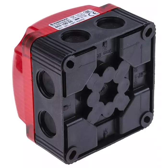 Werma Beacon BWM 853 Series Red Steady 24 V DC Surface Mount Wall LED Bulb IP66 IP67, 853.100.55