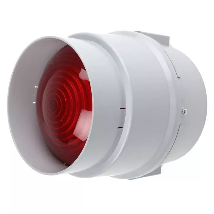 Werma Beacon BWM 890 Series Red Steady 12-230 V AC/DC Base Mount Incandescent Bulb IP65, 890.100.00