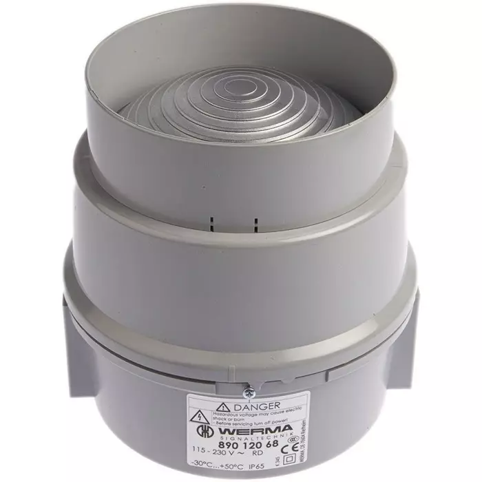 Werma Beacon BWM 890 Series Red Steady 115-230 V AC Base Mount LED Bulb IP65, 890.120.68