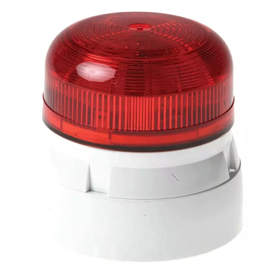 Klaxon Red Beacon, 12 V DC, 24 V DC, Base Mount, Xenon Bulb, IP65, QBS-0038