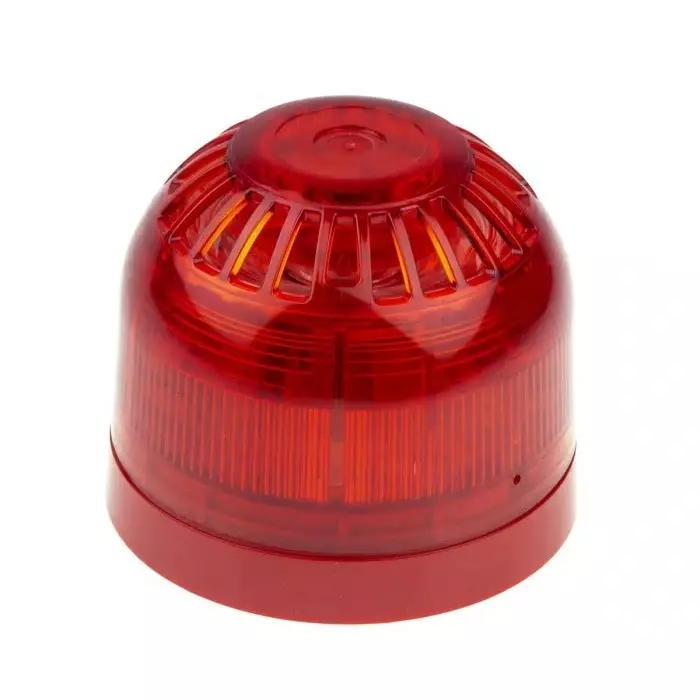 Klaxon Red Sounder Beacon, 17 - 60 V DC, IP21, 106dB at 1 Metre, PSC-0047