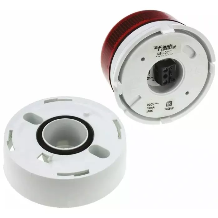 Klaxon Flashguard QBS Series Red Flashing Beacon, 230 V AC, Surface Mount, Xenon Bulb, QBS-0017