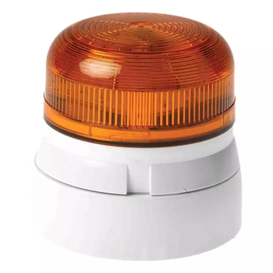 Klaxon Flashguard QBS Series Amber Flashing Beacon, 110 V AC, Surface Mount, Xenon Bulb, QBS-0003