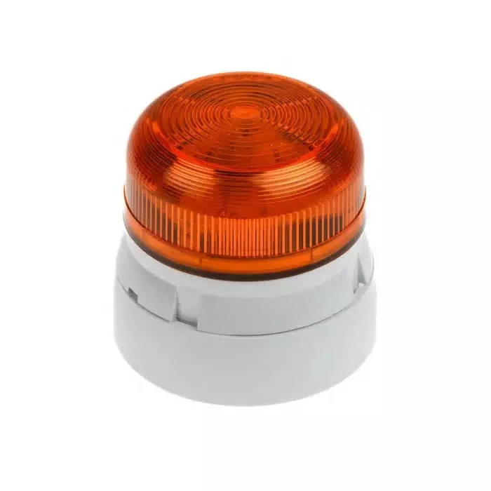 Klaxon Flashguard QBS Series Amber Flashing Beacon, 12 V DC, 24 V DC, Surface Mount, Xenon Bulb, QBS-0054