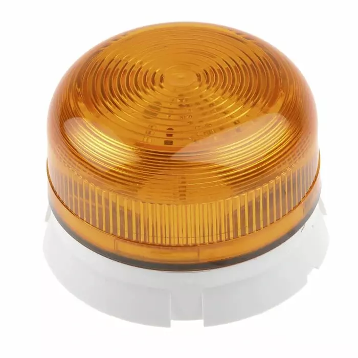 Klaxon Flashguard QBS Series Amber Flashing Beacon, 12 V DC, 24 V DC, Surface Mount, Xenon Bulb, QBS-0043