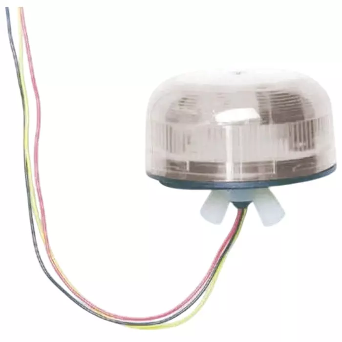 Klaxon Flashguard QBS Series Clear Flashing Beacon, 12 V DC, 24 V DC, Surface Mount, Xenon Bulb, QBS-0046