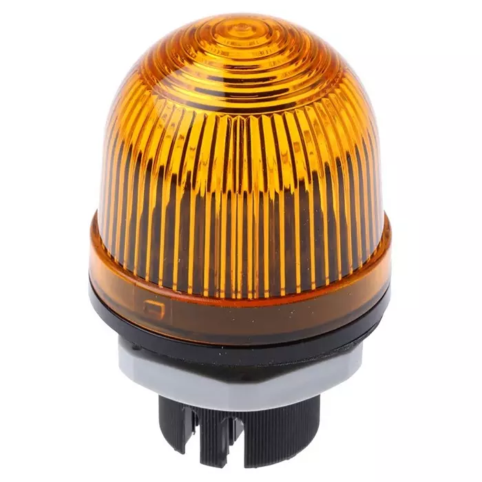 Werma Beacon EM 800 Series Yellow Steady 12-230 V AC/DC Panel Mount Incandescent Bulb IP65, 800.300.00