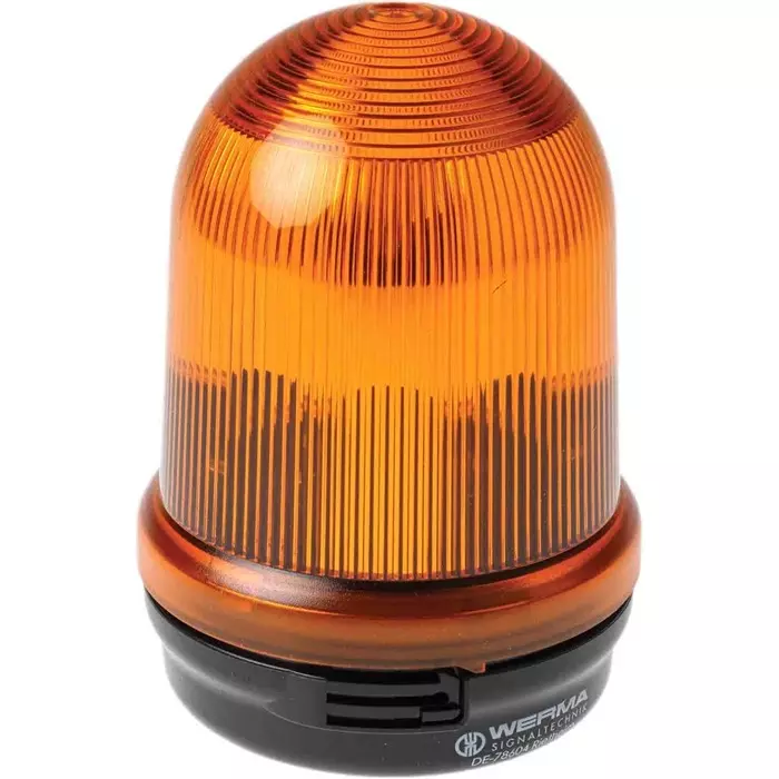 Werma Beacon BM 826 Series Yellow Steady 12-240 V AC/DC Surface Mount Incandescent Bulb IP65, 826.300.00