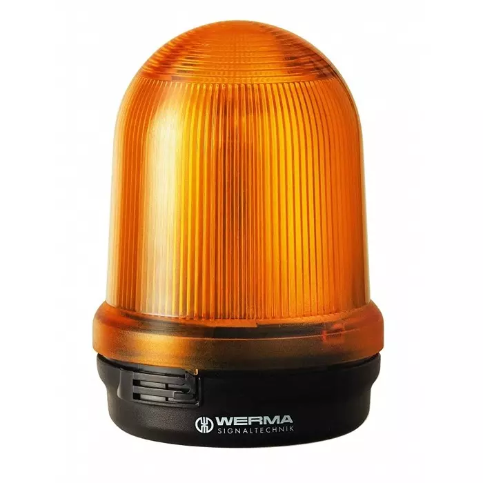 Werma Beacon 829 Series Yellow EVS 24 V Base Mount LED Bulb, 829.390.55