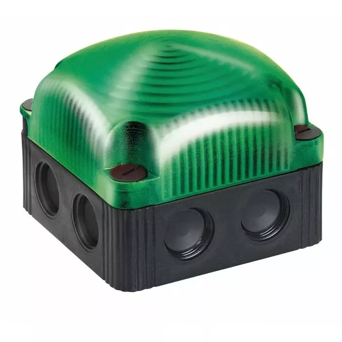 Werma Beacon 853 Series Green Double Flashing 24 V Base Mount/ Wall Mount LED Bulb IP66 IP67, 853.210.55