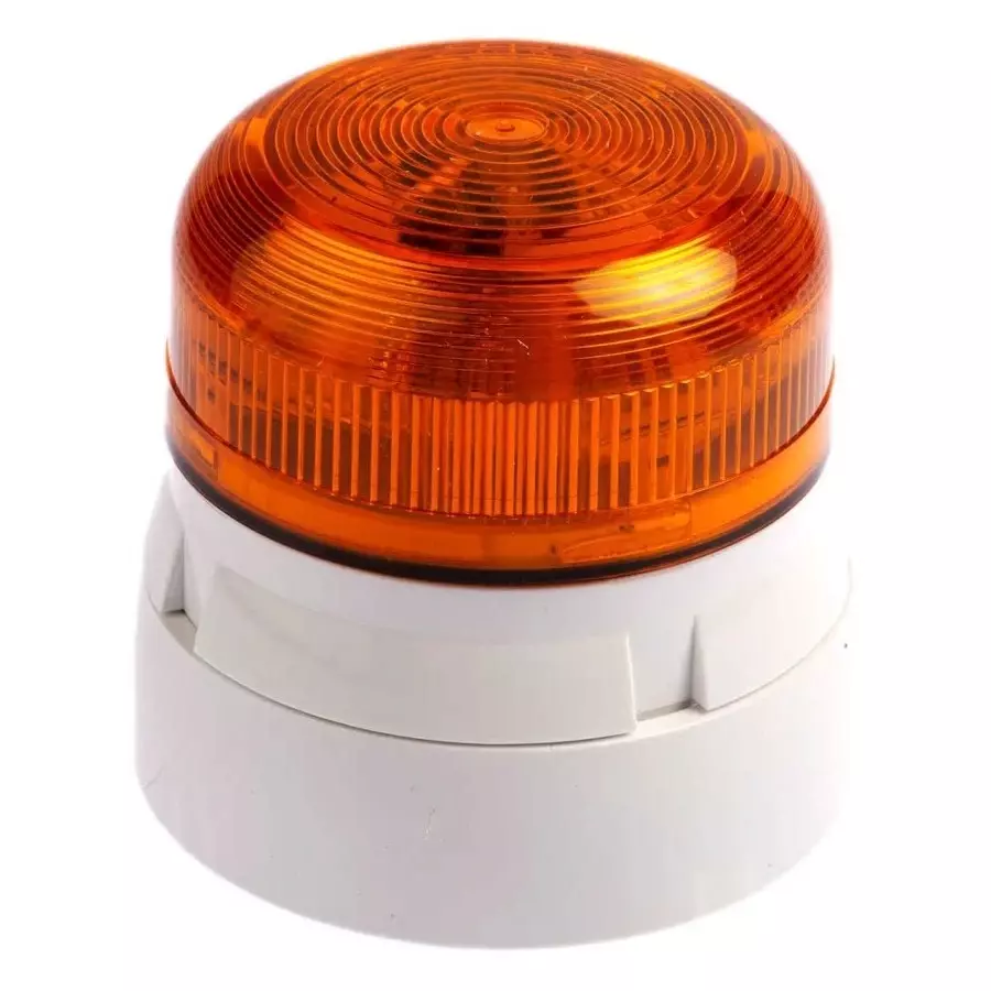 Klaxon Flashguard QBS Series Amber Flashing Beacon, 230 V AC, Surface Mount, LED Bulb, QBS-0028
