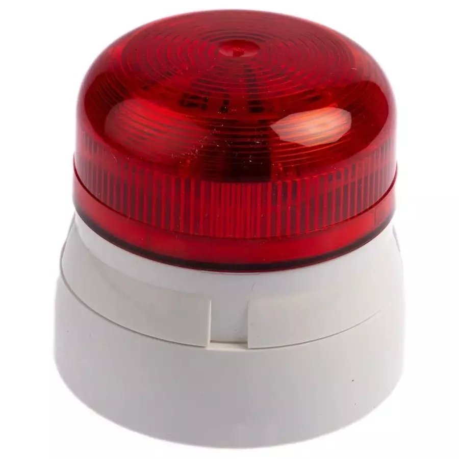 Klaxon Flashguard QBS Series Red Flashing Beacon, 24 V DC, Surface Mount, LED Bulb, QBS-0059