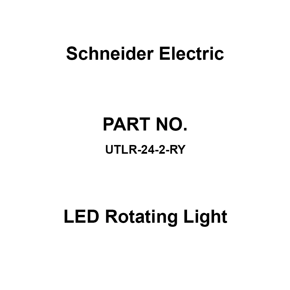 Schneider Electric LED Rotating Light 7.5 W Power Consumption Red/Yellow, UTLR-24-2-RY