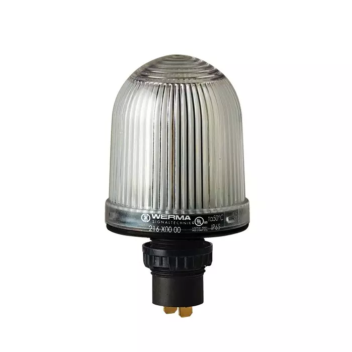 Werma Beacon 216 Series Clear Continuous lighting 48 V Built-in Mounting Filament Bulb, 216.400.00