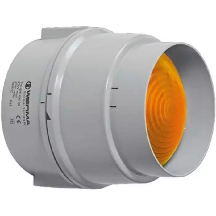 Werma Beacon BWM 890 Series Amber Steady 12-240 V AC/DC Base Mount Incandescent Bulb IP65, 890.300.00