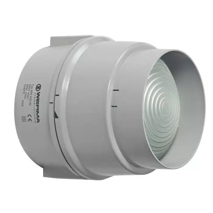 Werma Beacon 890 Series Yellow Continuous lighting 115-230 V Base Mount/ Wall Mount LED Bulb, 890.320.68