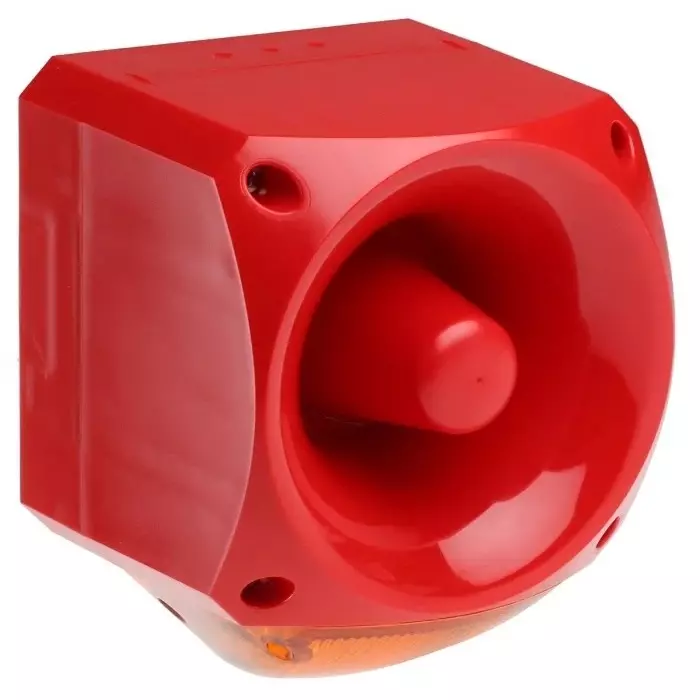 Klaxon PNC Series Amber Sounder Beacon, 10 - 60 V DC, IP66, Side Mount, 113dB at 1 Metre, PNC-0028