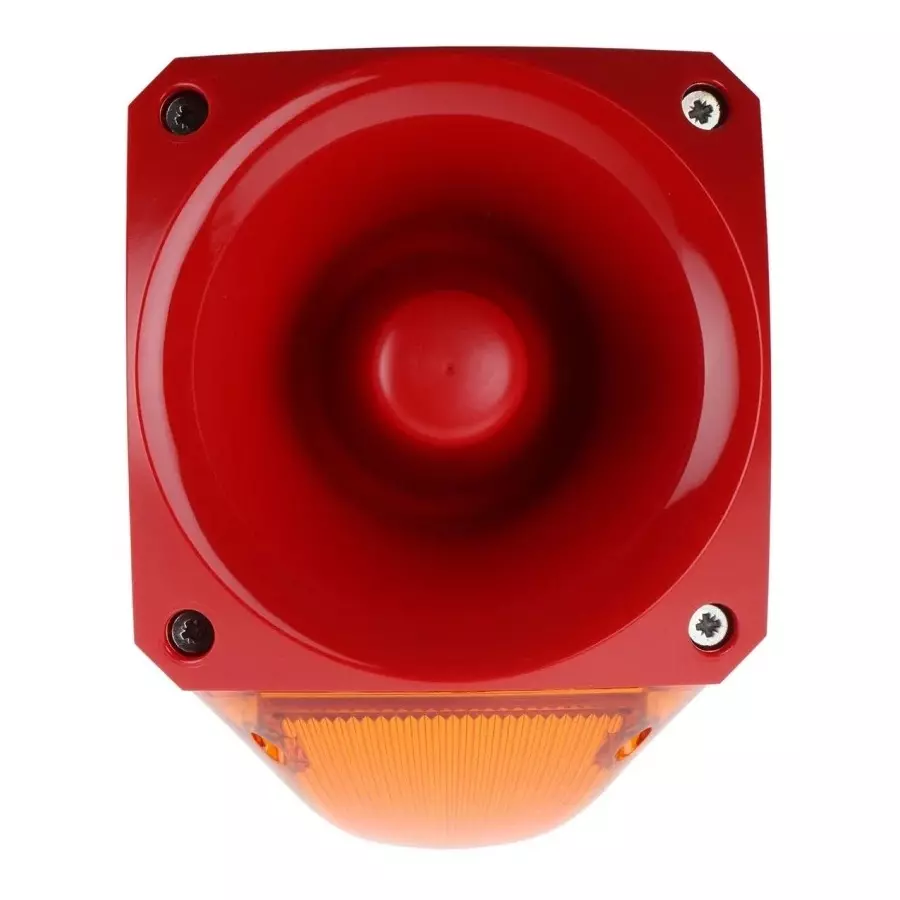 Klaxon PNC Series Amber Sounder Beacon, 10 - 60 V DC, IP66, Side Mount, 113dB at 1 Metre, PNC-0028