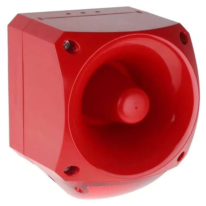 Klaxon PNC Series Red Sounder Beacon, 10 - 60 V DC, IP66, Side Mount, 113dB at 1 Metre, PNC-0024