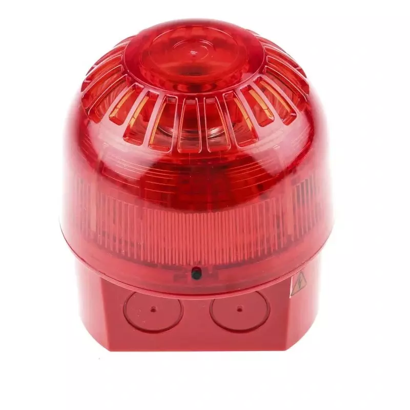 Klaxon PSS Series Red Sounder Beacon, 110 - 230 V AC, IP65, Base Mount, 102dB at 1 Metre, PSS-0094