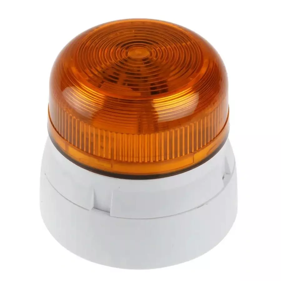 Klaxon Flashguard QBS Series Amber Steady Beacon, 230 V AC, Surface Mount, LED Bulb, QBS-0023