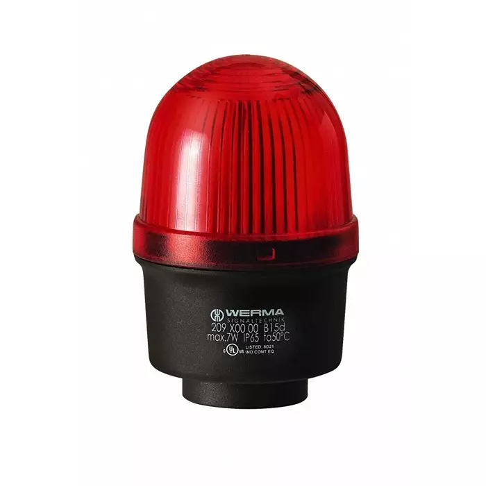 Werma Beacon 219 Series Yellow Continuous lighting 12-230 V Tube Mounting Filament Bulb, 219.300.00