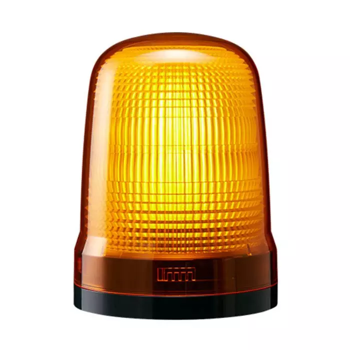 Patlite SL Series Amber Flashing Beacon 100-240 VAC Base Mount LED Bulb IP66, SL15-M2KTN-Y