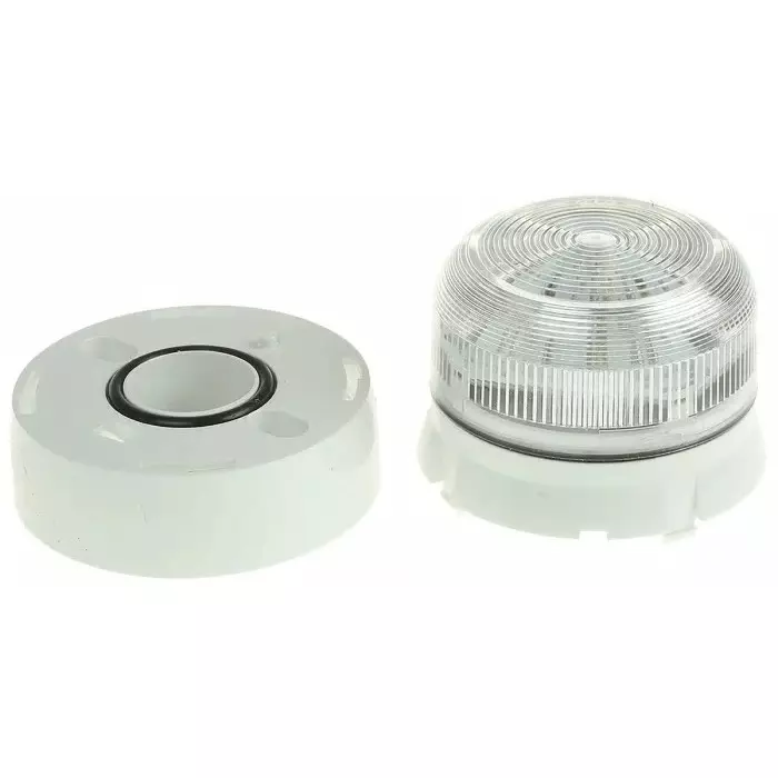Klaxon Flashguard QBS Series Clear Flashing Beacon, 12 V DC, 24 V DC, Surface Mount, Xenon Bulb, QBS-0035