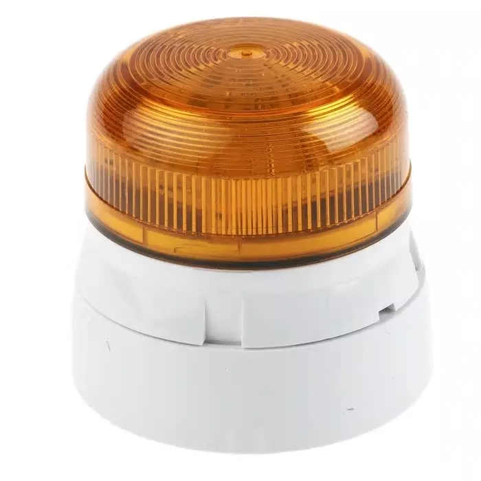 Klaxon Flashguard QBS Series Amber Flashing Beacon, 12 V DC, 24 V DC, Surface Mount, Xenon Bulb, QBS-0034