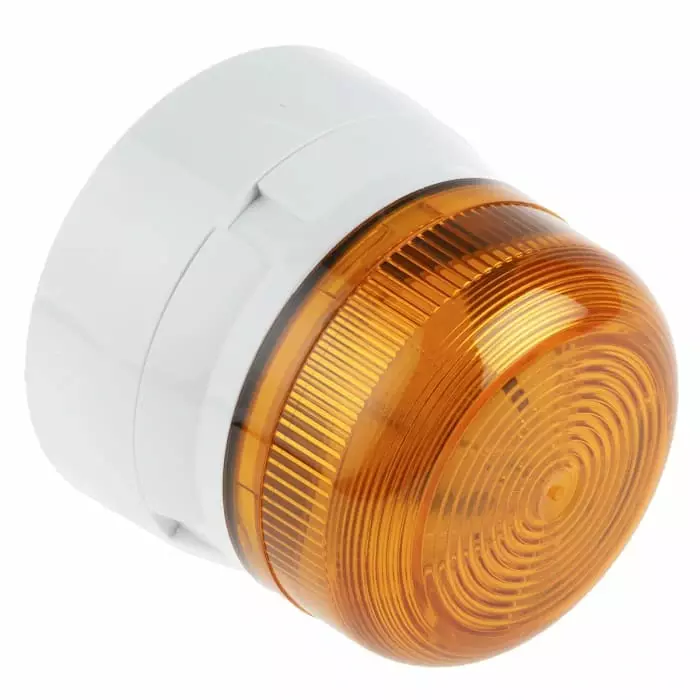 Klaxon Flashguard QBS Series Amber Flashing Beacon, 12 V DC, 24 V DC, Surface Mount, Xenon Bulb, QBS-0034