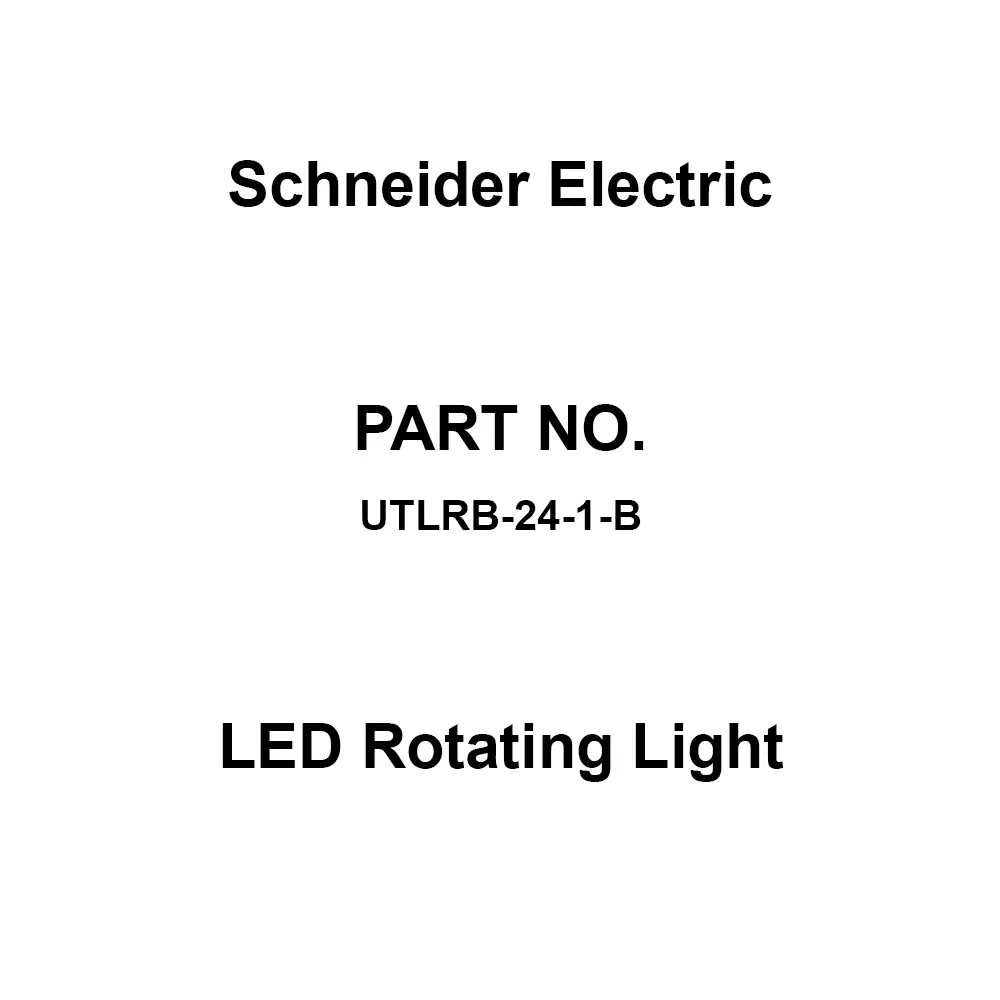 Schneider Electric LED Rotating Light 4 W Power Consumption Blue, UTLRB-24-1-B