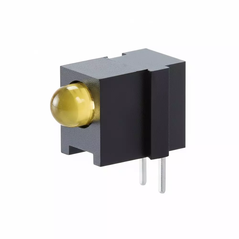 KINGBRIGHT LED Circuit Board Indicator Yellow Illumination Color 3.4 mm LED Size 20 mA If - Forward Current, WP1384AL/YD